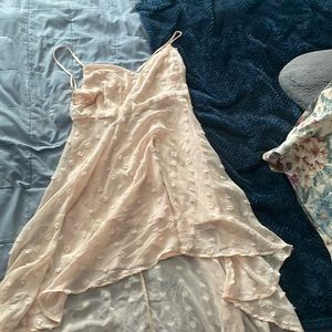 Off white flower texture summer dress